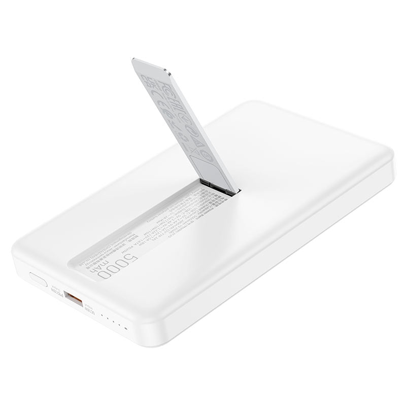 Hoco J125 Power PD20W Magnetic Magsafe Fast Charging Power Bank 5000mAh White-www.firsthelptech.ie