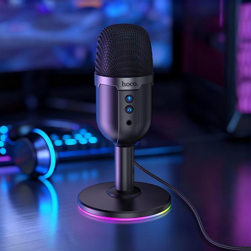 Hoco L25 Bright 360 Omnidirectional USB RGB Desktop Microphone