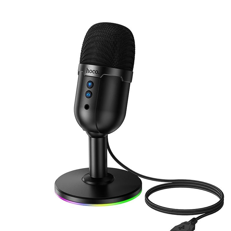 Hoco L25 Bright 360 Omnidirectional USB RGB Desktop Microphone