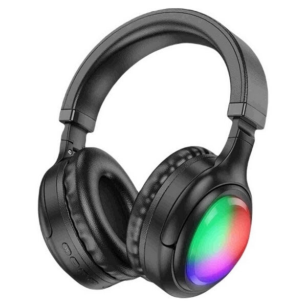 Hoco W48 Focus RGB Bluetooth Headphones Black-www.firsthelptech.ie