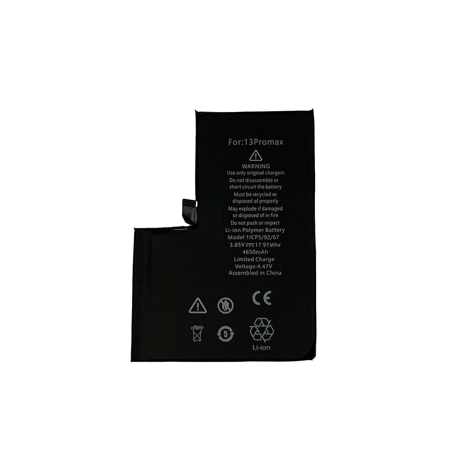 High Capacity Battery Replacement For Apple iPhone 13 Pro Max - 4650mAh