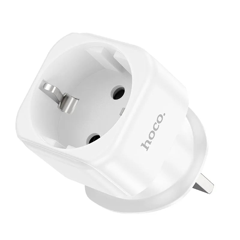 Hoco AC20B Direct UK To EU Travel Adapter 3250W White