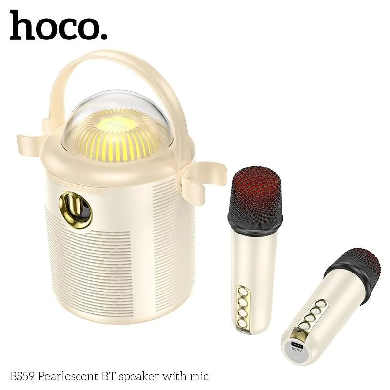 Hoco BS59 Pearlescent BT Speaker With Mic Beige