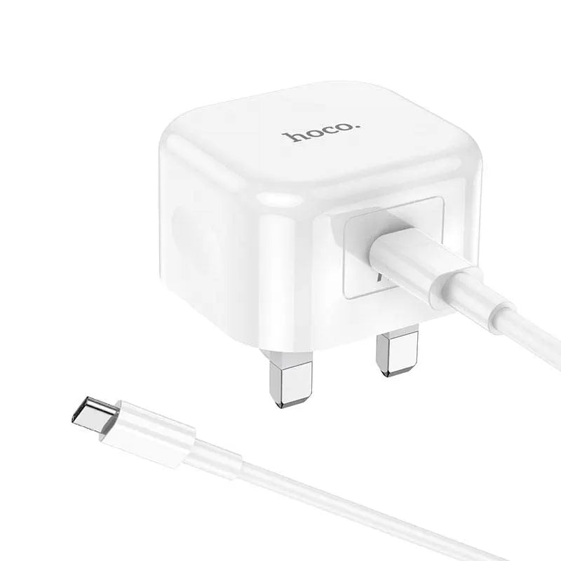 Hoco C91B Founder Single Port PD20W Type-C To C Charger Set White