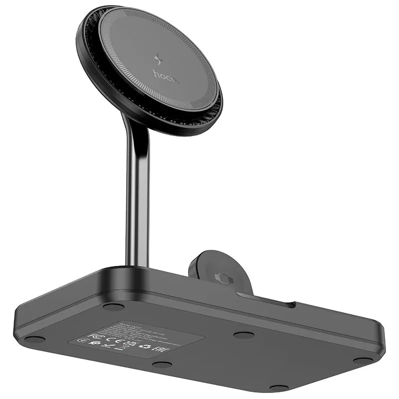 Hoco CQ12 Joyfull 3-In-1 Wireless Fast Charger With Light 15W Black