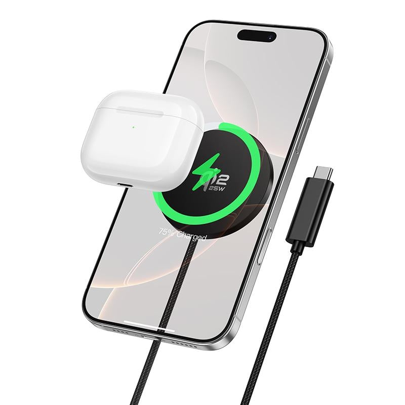 Hoco CW63 Pro Fast Qi2.2 Magnetic Wireless Fast Charger 25W Black