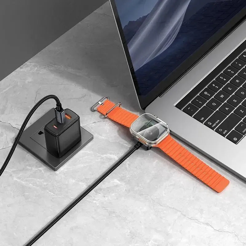 Hoco CW66 C-C & iWatch 2-In-1 Charging Cable 100W 1.2M Black