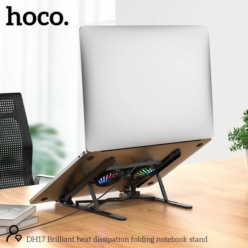 Hoco DH17 Radiating Foldable Laptop & Tablet Holder Black