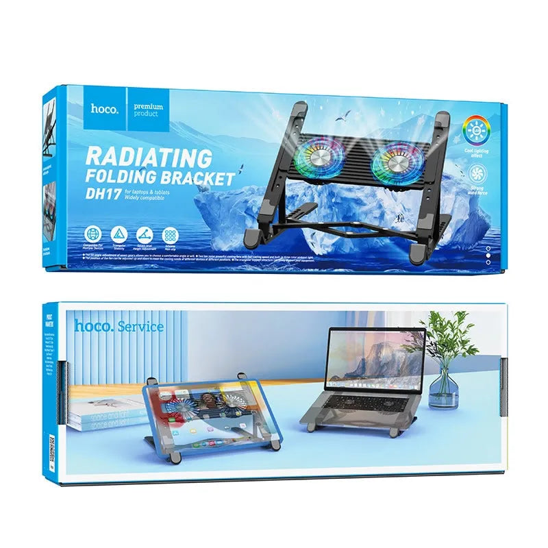 Hoco DH17 Radiating Foldable Laptop & Tablet Holder Black