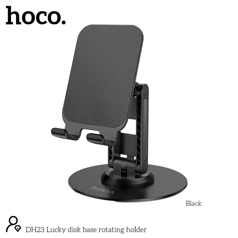Hoco DH23 Lucky Disk Strong Base Rotating Holder Black