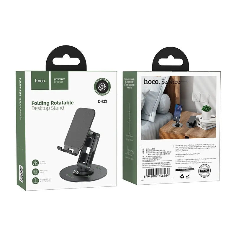 Hoco DH23 Lucky Disk Strong Base Rotating Holder Black