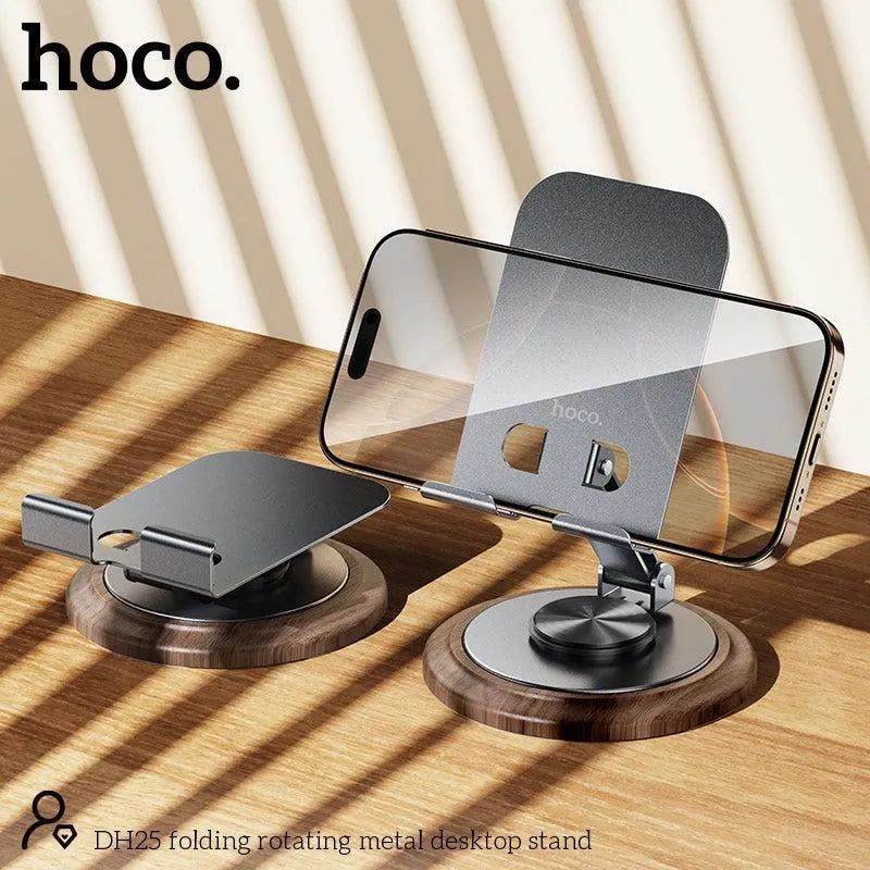 Hoco DH25 Folding Rotatable Metal Desktop Stand Gray