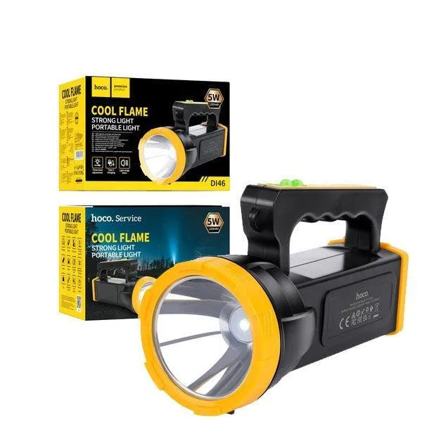 Hoco DI46 Cool Fame Long Range Strong Portable Light Black