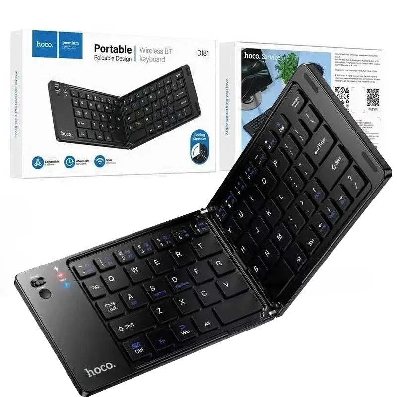 Hoco DI81 Business Wireless BT Folding Keyboard Black