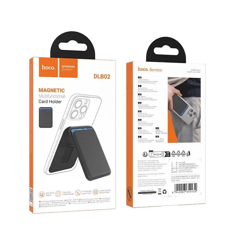 Hoco DLB02 Pocket Mobile Phone Magnetic Card Holder Black