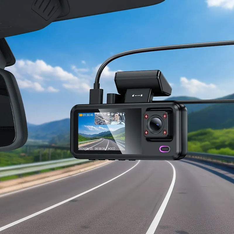 Hoco DV15 2-inch Display 3 Camera Dash Cam Black
