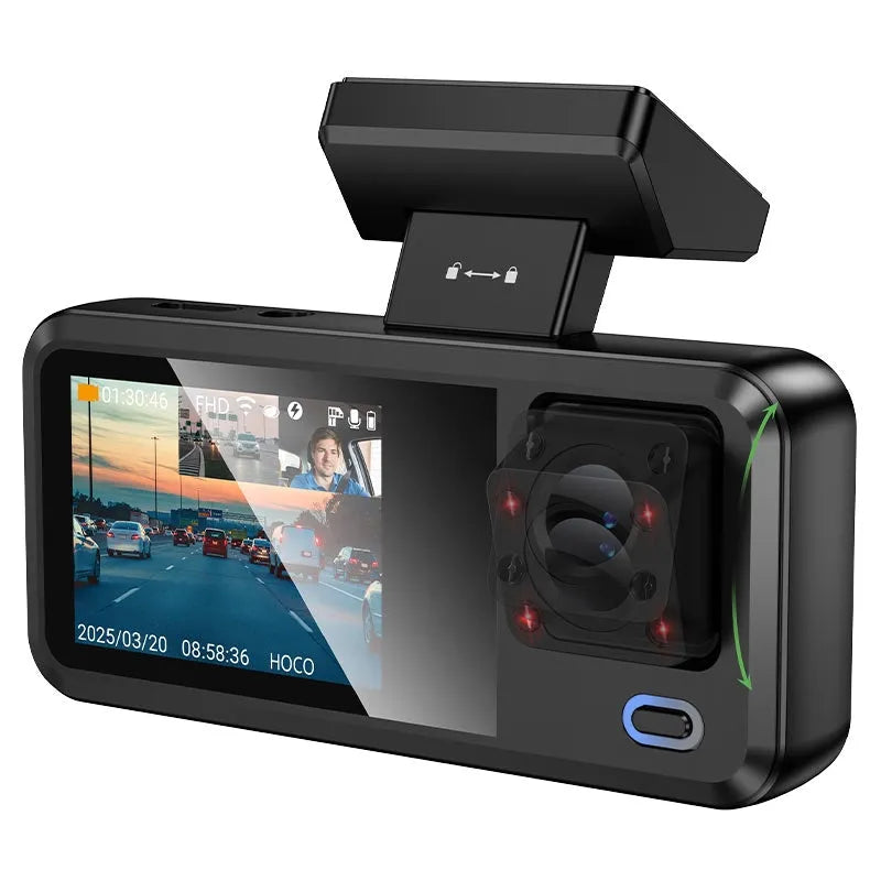 Hoco DV15 2-inch Display 3 Camera Dash Cam Black