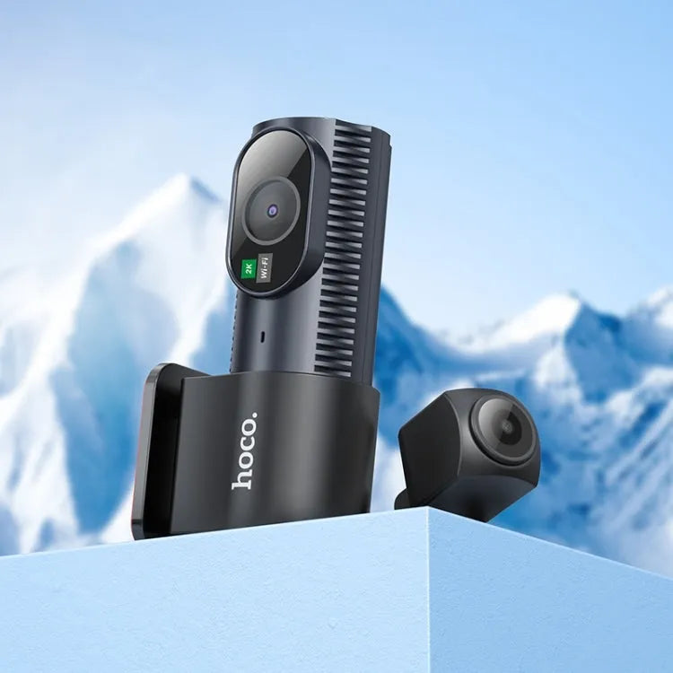 Hoco DV8 2K Display Hidden Driving Dash Recorder with Rear Camera Black