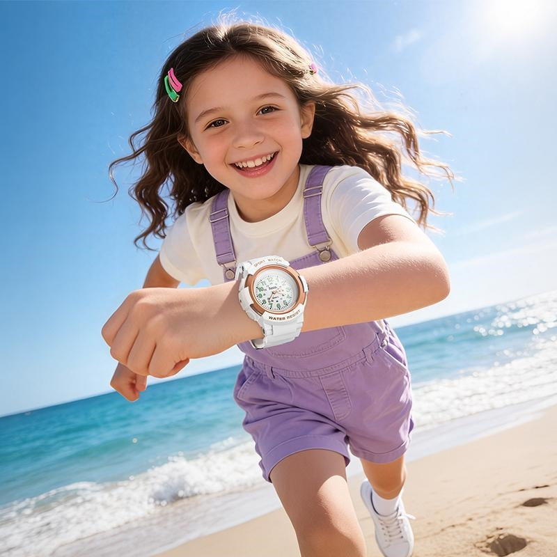Hoco E112 Kids Quartz Anti-Lost Device Watch White