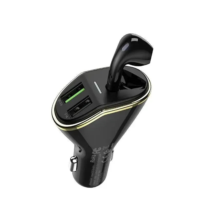 Hoco E47 Traveller Wireless Headset Car Charger Black
