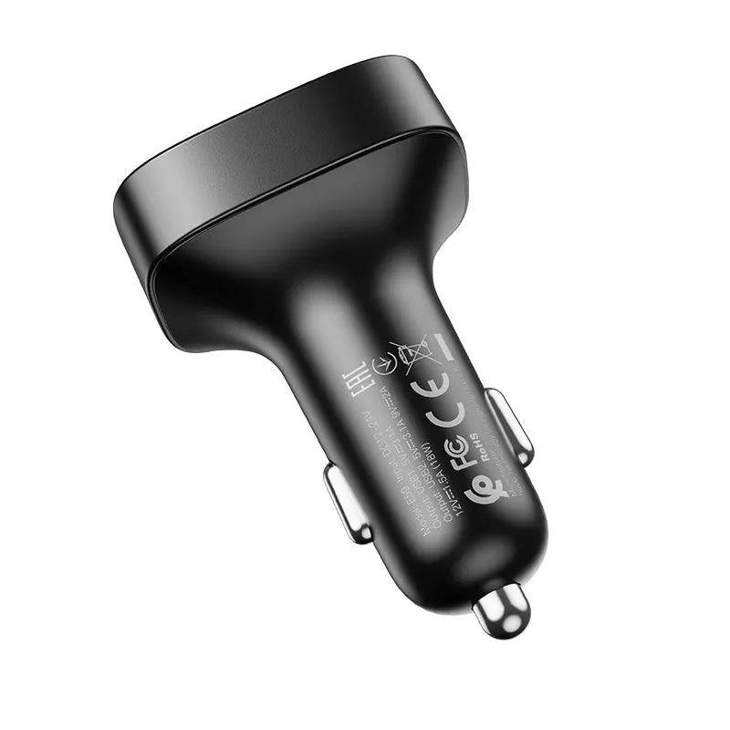 Hoco E59 Promise Dual USB QC 3.0 Bluetooth FM Transmitter Black