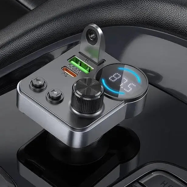 Hoco E86 Alegria 48W Dual Port PD 30W / QC3.0 Car BT FM Transmitter Black