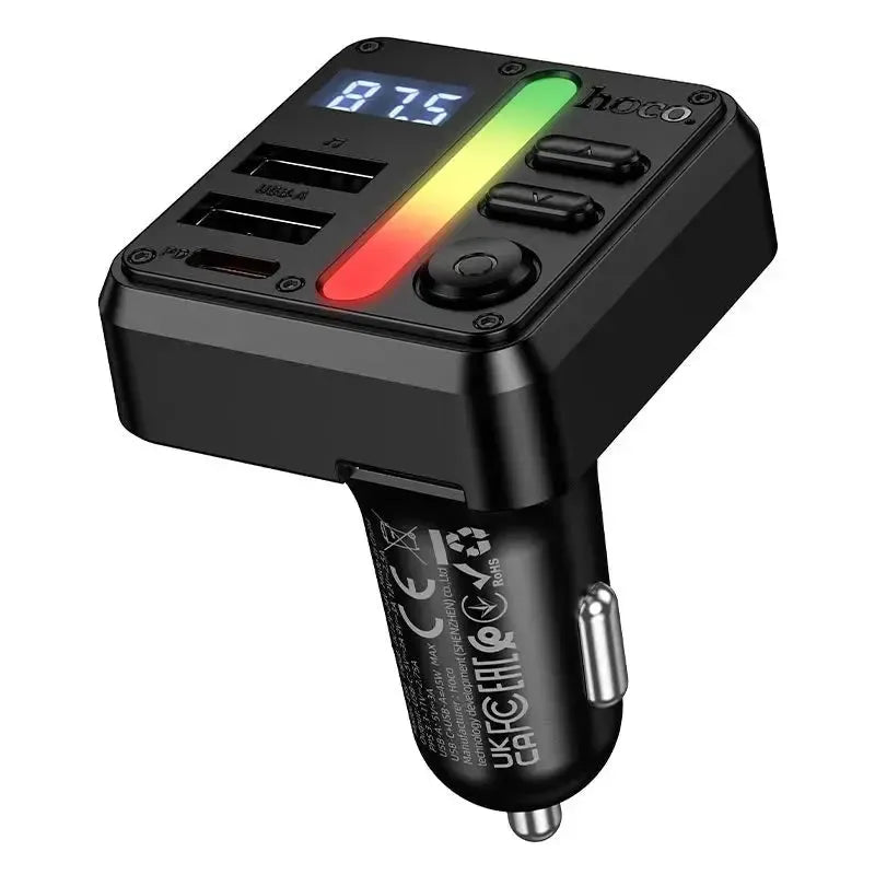 Hoco E89 Libre 45W 1A1C Car BT FM Transmitter Black