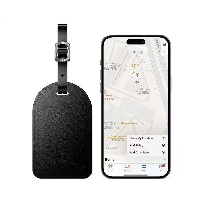 Hoco E91H Tiger Smart Anti-Lost Luggage Tag Wireless Charging Black