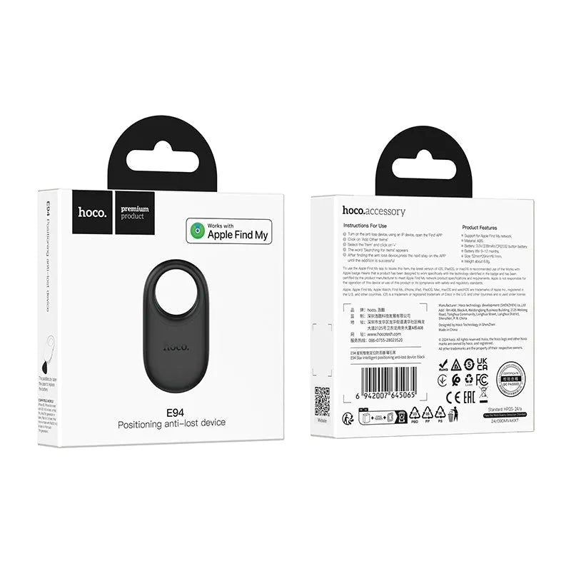 Hoco E94 Star Intelligent Positioning Anti-Lost Device Black