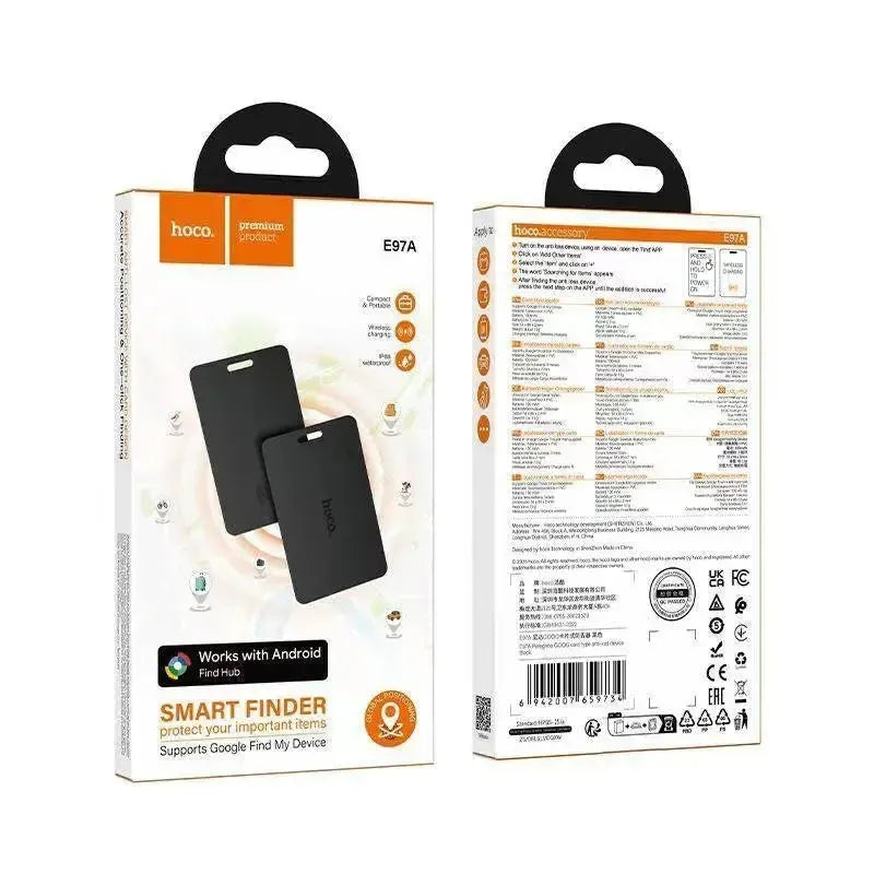 Hoco E97A Peregrino GOOG Card Type Anti-lost Device Black