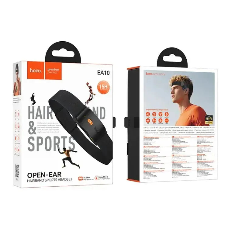 Hoco EA10 Energica Hairband Sports BT Headband Black