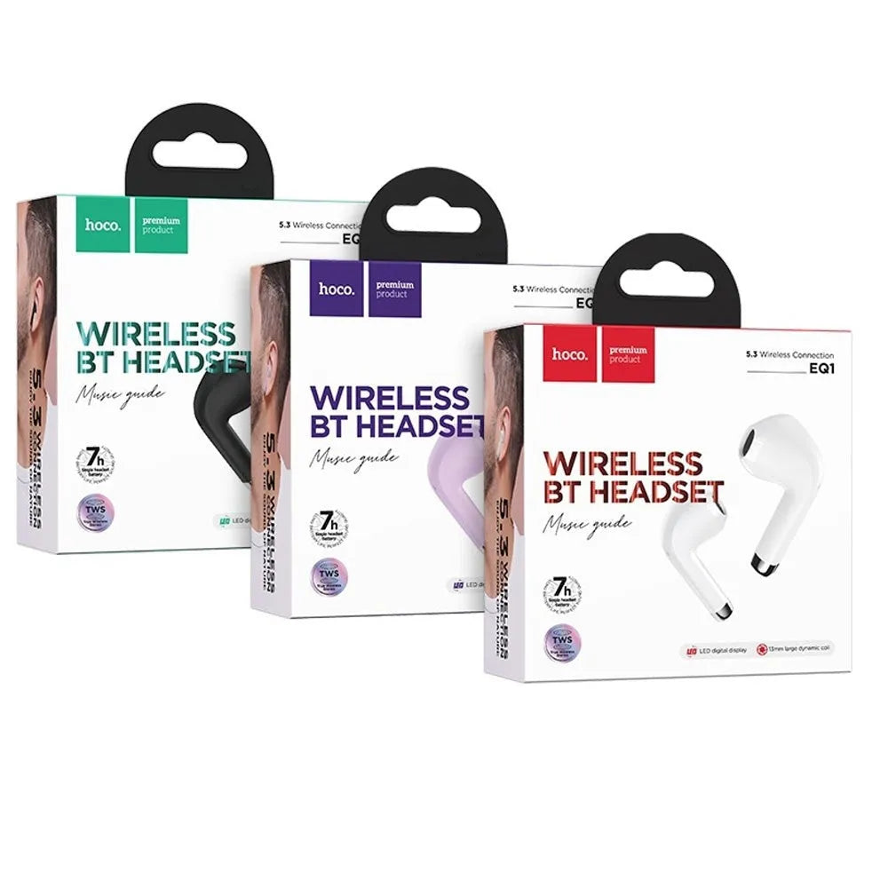 Hoco EQ1 TWS BT 5.3 LED Display 35 Hour Music Earphone Black
