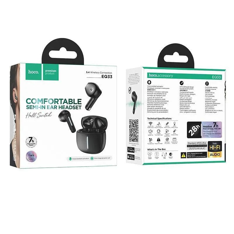 Hoco EQ33 Gem Wireless BT Headset App Black