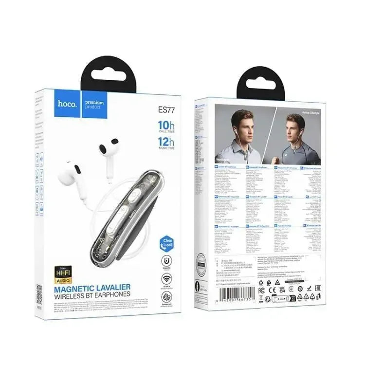 Hoco ES77 Graceful Lavalier BT Earphones White