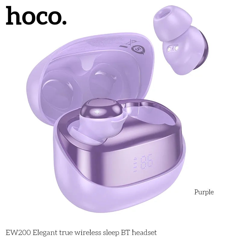 Hoco EW200 Elegant True Wireless Sleep BT Headset Purple