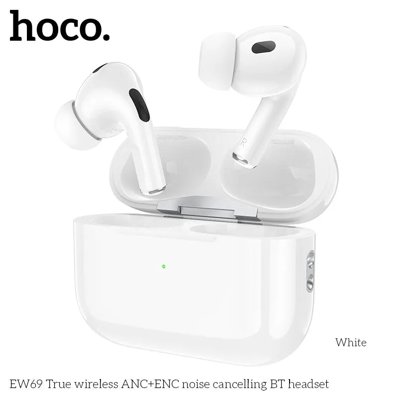 Hoco EW69 True Wireless ANC+ENC Noise Cancelling BT Headset White