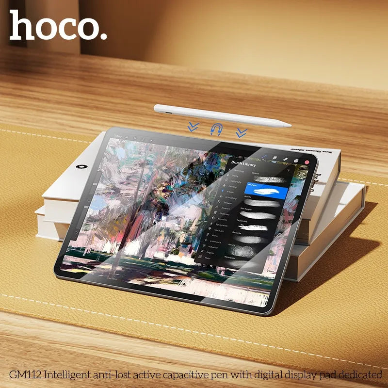 Hoco GM112 Intelligent Anti-Lost Active Capacitive Pen With Side Absorption Stylus Pen White