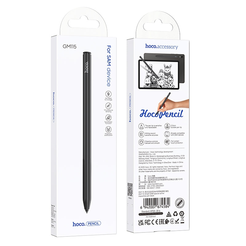 Hoco GM115 Smart SAM Special Active Capacitive Pen Black
