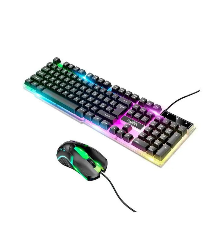 Hoco GM18 Luminous Gaming Keyboard And Mouse Set Black English Version