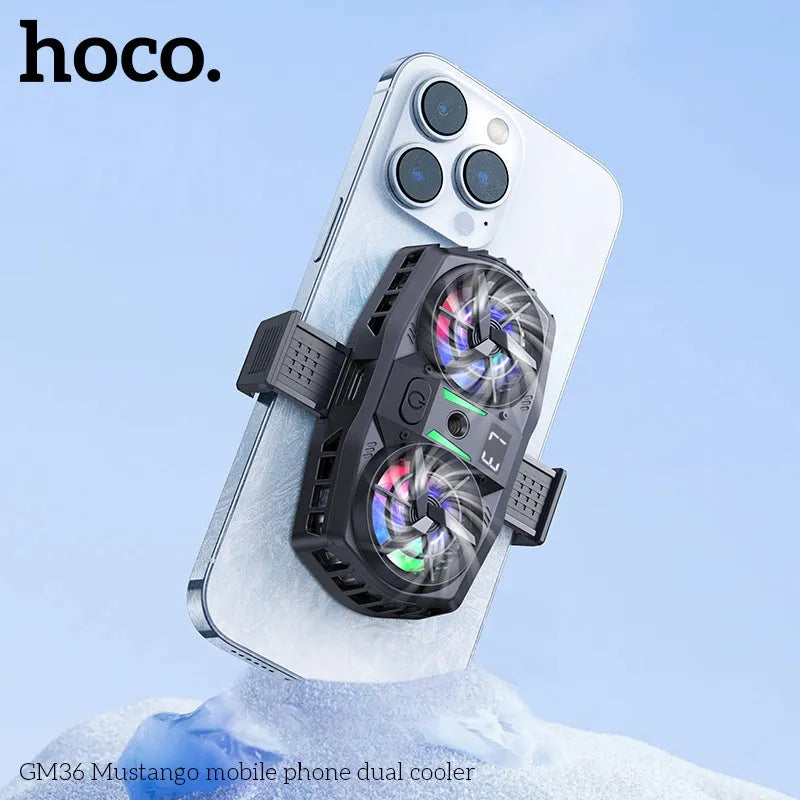 Hoco GM36 Mustango Mobile Phone Dual Cooler Black