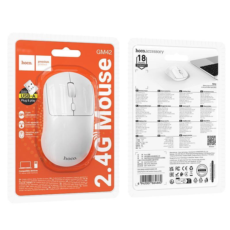 Hoco GM42 Platino 2.4G Business Wireless Mouse White