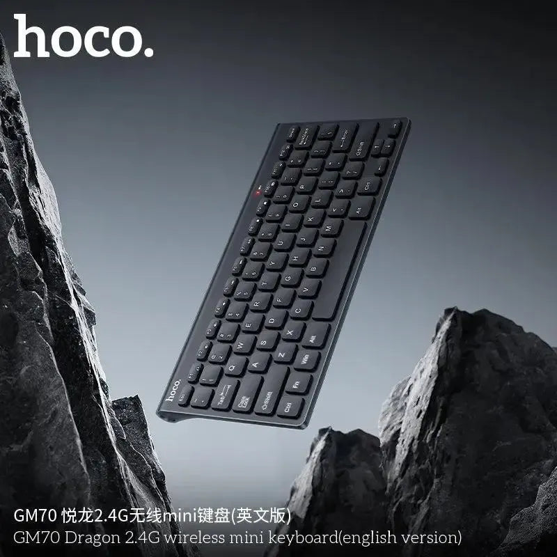 Hoco GM70 Dragon 2.4G Wireless Mini Keyboard Black
