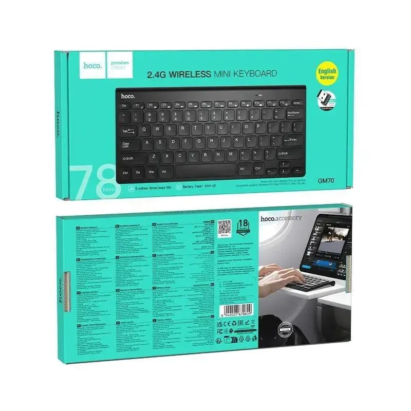 Hoco GM70 Dragon 2.4G Wireless Mini Keyboard Black