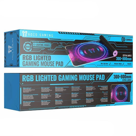 Hoco GM864 Edge Gaming Luminous Keyboard & Mouse Pad 300*800mm