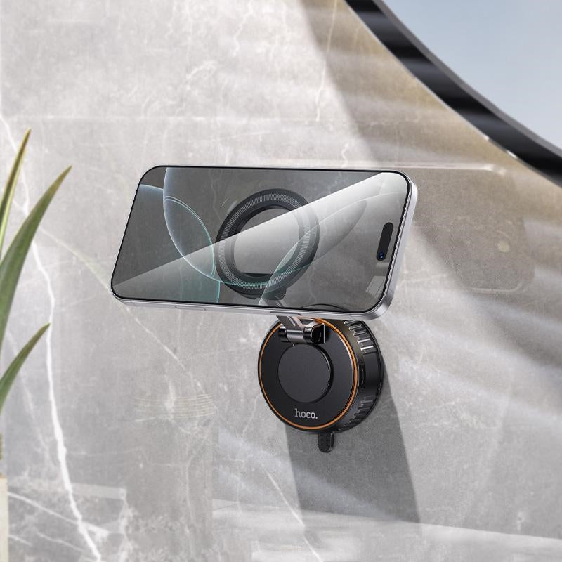 Hoco H105 Journey Magnetic Multi Purpose Suction Cup Phone Holder Black Orange