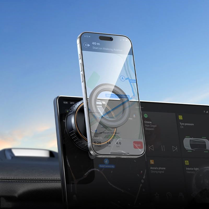 Hoco H105 Journey Magnetic Multi Purpose Suction Cup Phone Holder Black Orange