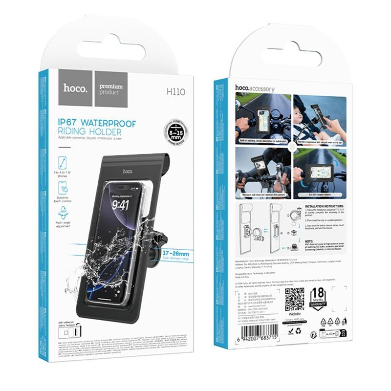 Hoco H110 Welle Waterproof Riding Bike Holder Black