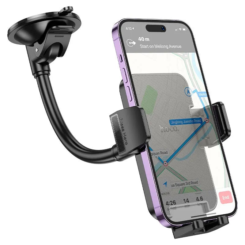 Hoco H38 Cheetah Flexible Windshield Car Holder Black