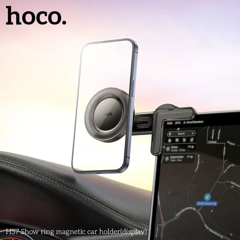 Hoco H57 Show Ring Magnetic dash Monitor Car Holder Black