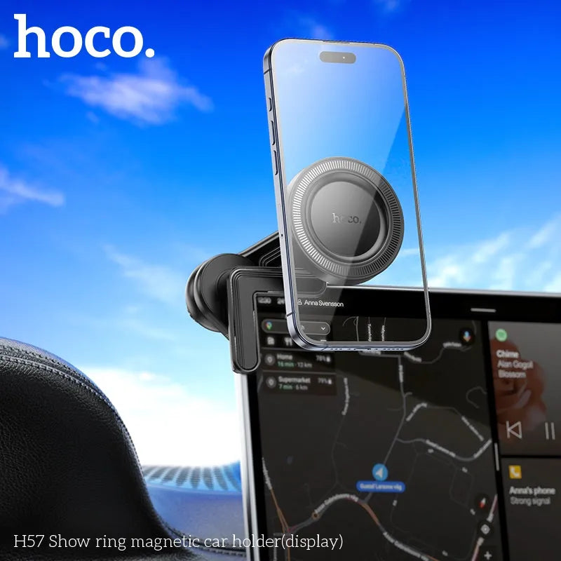 Hoco H57 Show Ring Magnetic dash Monitor Car Holder Black
